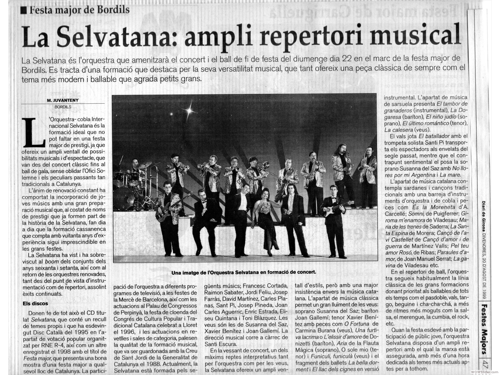 1999-08-22-Diari de Girona-Ampli repertori musical