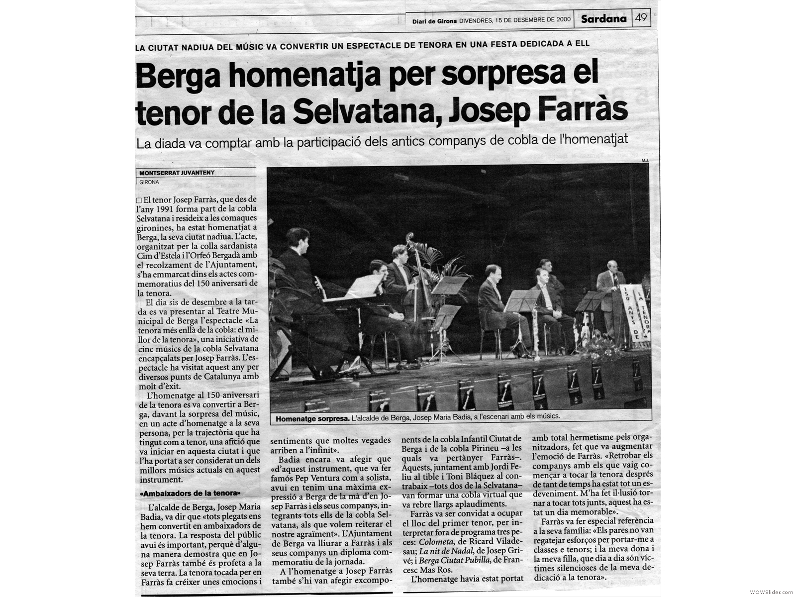 2000-12-15-Diari de Girona-Berga homenatge per sorpresa