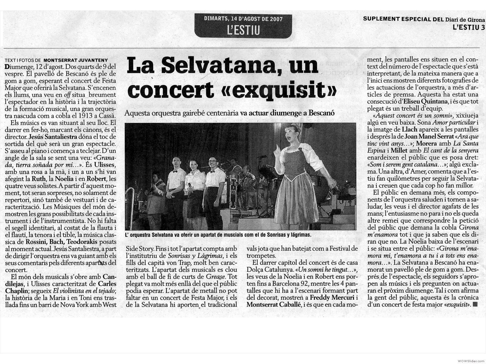2007-08-14-Diari de Girona (suplement)-la Selvatana, un concert exquisit