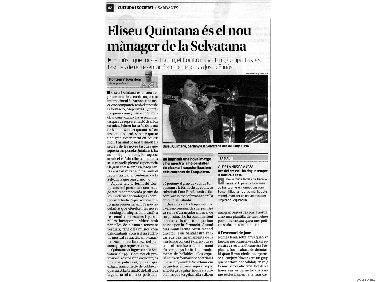 2008-08-01-Diari de Girona-Eliseu Quintana és el nou